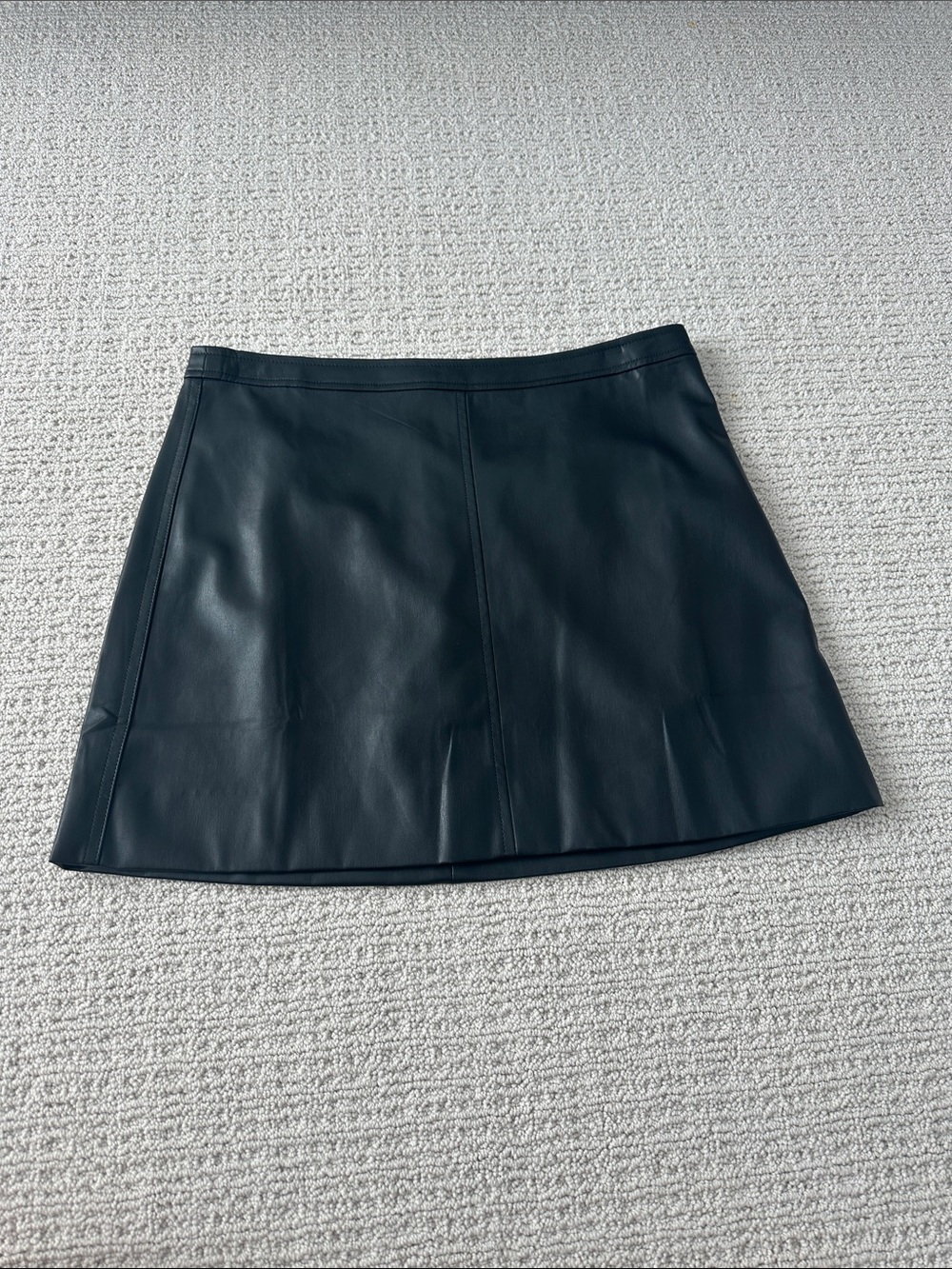 J. Crew Black Faux Leather Mini Skirt